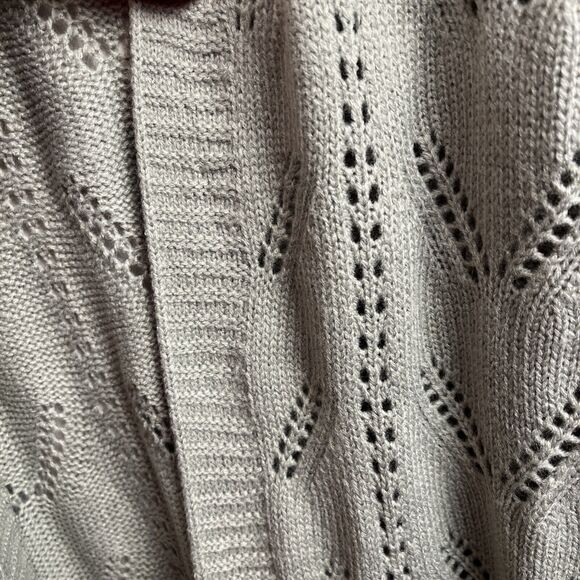 Pinque Cardigan Sweater Womens Small Sage Olive Green Pockets Open Front - Picture 6 of 8